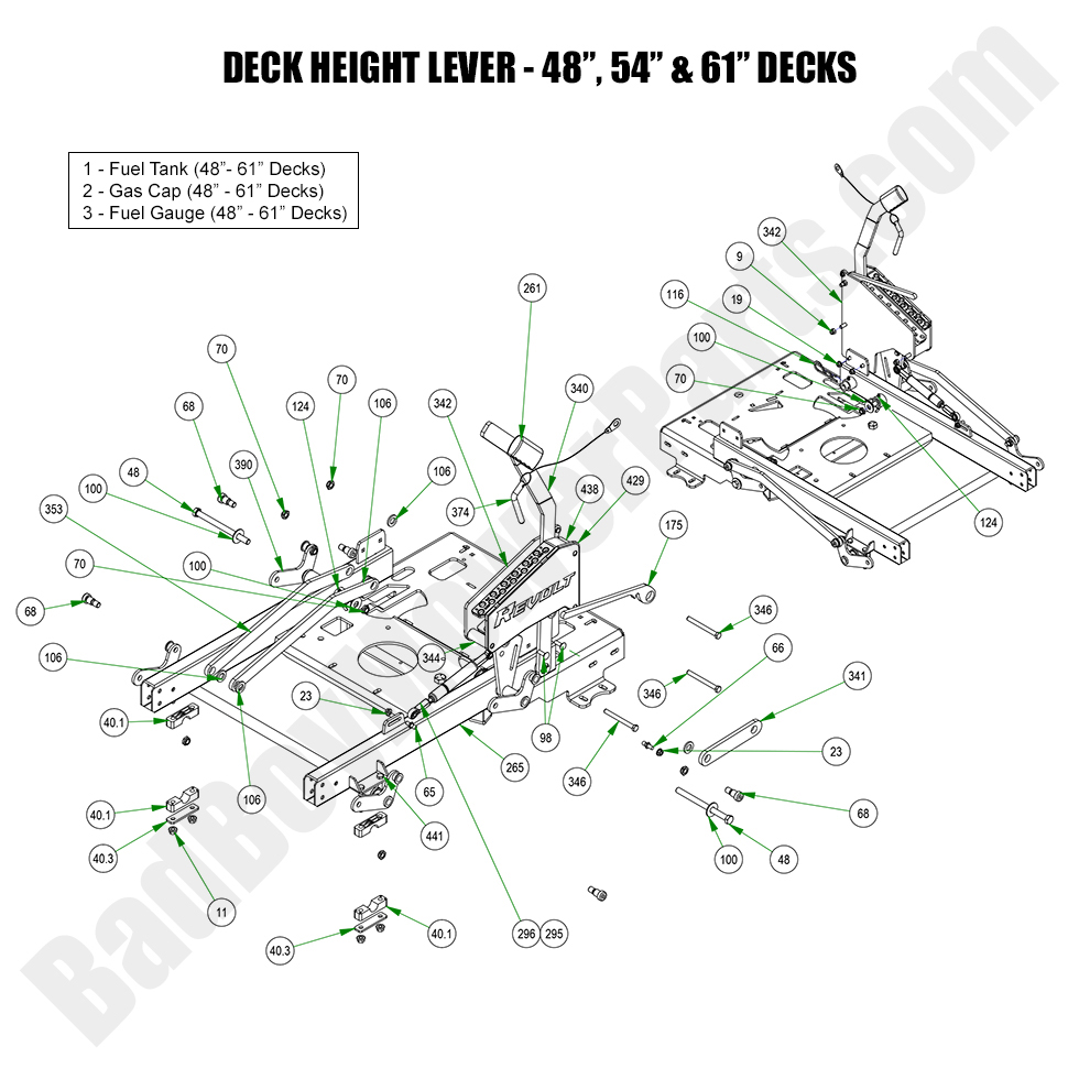 2023 Revolt - Deck Height Lever